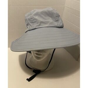 SUNDAY AFTERNOONS Blue NECK-SHADE-FLAP SUN HAT Wide-Brim Summer Hike